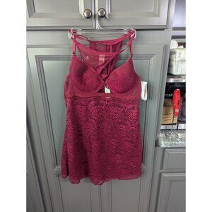 Jessica Simpson 2PC Babydoll Chemise Lingerie Push Up Bra & Thong